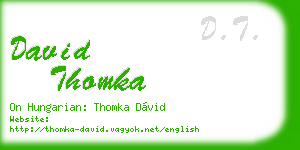 david thomka business card